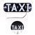 LED Табличка TAXI 12V Білий 19 x 6 см (Провід Без Прикурювання) 82584 фото