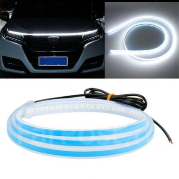 Підсвічування Капота Гнучка 12V LED Динамічна Біла 200 см (Бічне свічення) 74345 фото