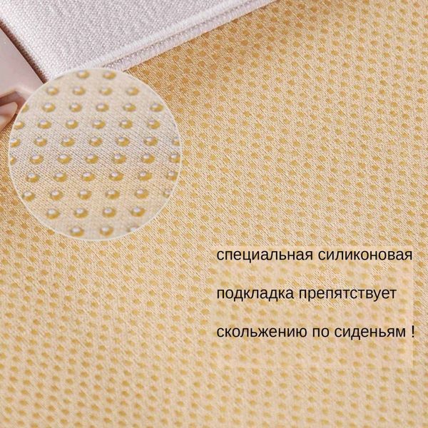 Накидки на передні сидіння алькантара LUX стьобані Чорні 2456 фото