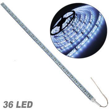 Стрічка діодна алюміній 12V - 50 см - 2А 36LED - в силіконі ефект суцільної стрічки Жовте світло (5630) 81680 фото