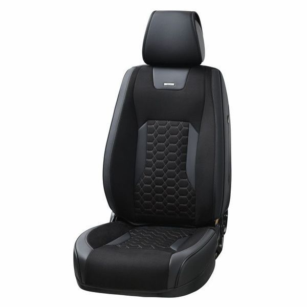 Накидки для сидінь Beltex Montana 3D Комплект Алькантара Чорні 40496 фото