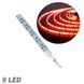 Стрічка діодна алюміній 12V - 12,5 см - 2А 9LED - в силіконі ефект суцільної стрічки Червоне світло (4014) 81692 фото 1