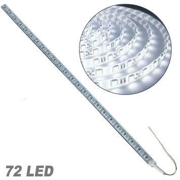 Стрічка діодна алюміній 12V - 100 см - 2А 72LED - в силіконі ефект суцільної стрічки Біле світло (5630) 81707 фото