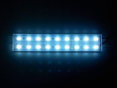 Подсветка салона диодная двойная Призма алюминий 12V - 12 см 2А 18LED Белый свет (5630) 26422 фото