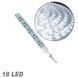 Лента диодная алюминий 12V - 12,5 см - 2А 18LED - в силиконе эффект сплошной ленты Белый свет (4014) 26581 фото 4