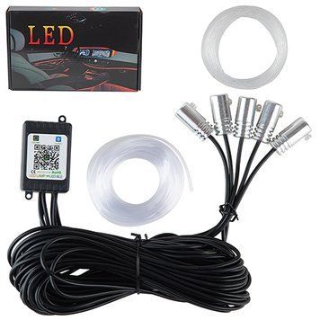 Підсвічування салону амбіентне LED 12V Multicolor 5 шт (AL02-RGB-APP-5) 91115 фото