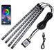 LED Підсвічування Салону ніонове 12V 22x4см RGB5050 (APP Bluetooth USB) 4 шт 63554 фото 1
