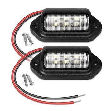 LED Підсвічування Номери універсальні Thoc Auto 12/24V 6 LED 2 шт Чорна (4382) 65782 фото