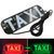 LED Табличка TAXI 12V Двоколірна Червоний Зелений 19 x 6 см (Провід Присоски) 63590 фото