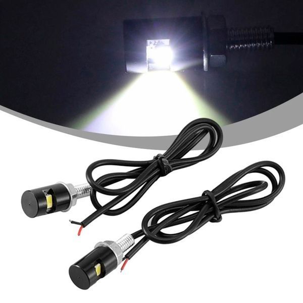 LED Підсвічування Номери універсальні Thoc Auto 12V 6 LED D12 мм 33 мм 2 шт Чорна (5630) 65783 фото